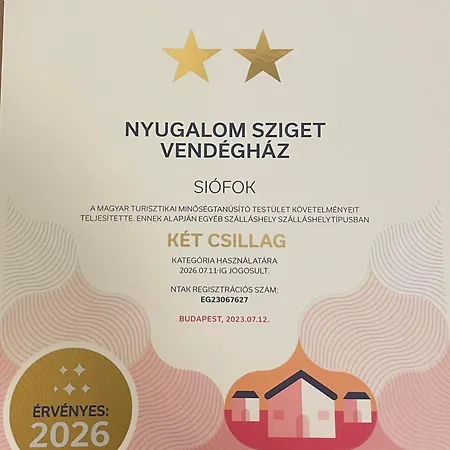 Nyugalom Sziget Vendeghaz Lägenhet Siófok